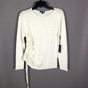 Unwine Chit Ruche Side CrewNeck Sweater Size Small